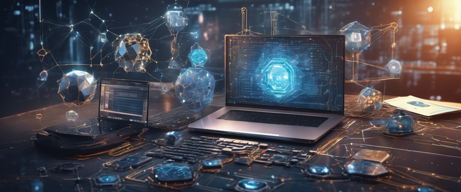 Blockchain applications illustration