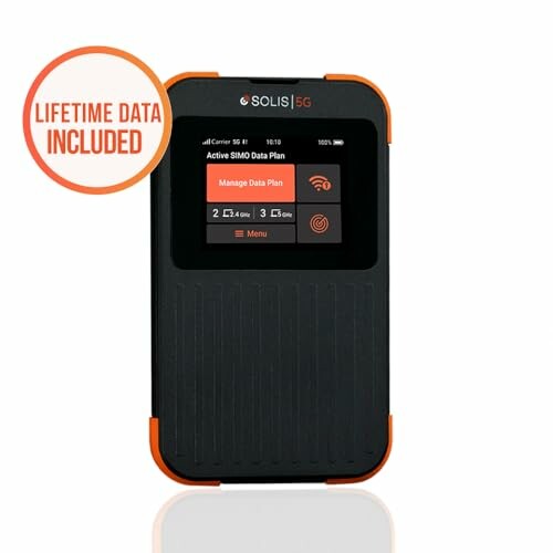 Portable WiFi hotspot device with lifetime data included.