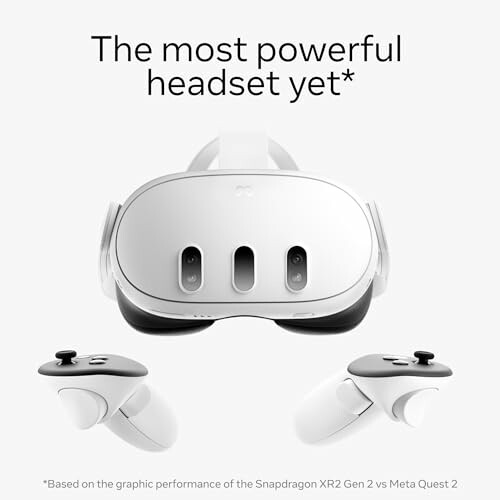White VR headset with controllers