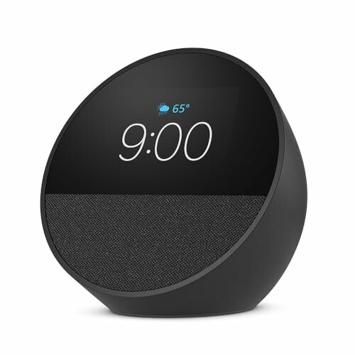 Smart speaker with digital clock display